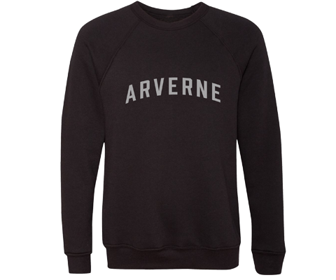 Arverne Adult Crew Neck Sweatshirt in Heather Black