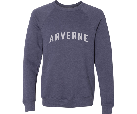 Arverne Adult Crew Neck Sweatshirt in Heather Navy