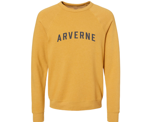Arverne Adult Crew Neck Sweatshirt in Heather Mustard