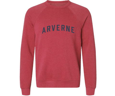 Arverne Adult Crew Neck Sweatshirt in Heather Red