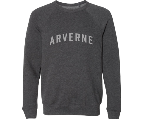 Arverne Adult Crew Neck Sweatshirt in Heather Dark Gray