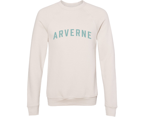 Arverne Adult Crew Neck Sweatshirt in White
