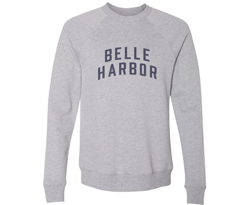 Belle Harbor Adult Crew Neck Sweatshirt in Athletic Gray