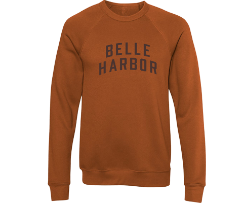 Belle Harbor Adult Crew Neck Sweatshirt in Deep Sunset