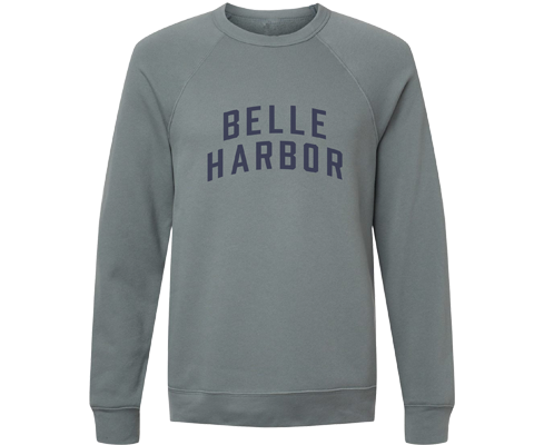 Belle Harbor Adult Crew Neck Sweatshirt in Blue Storm
