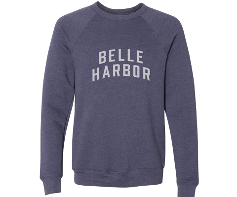 Belle Harbor Adult Crew Neck Sweatshirt in Heather Navy