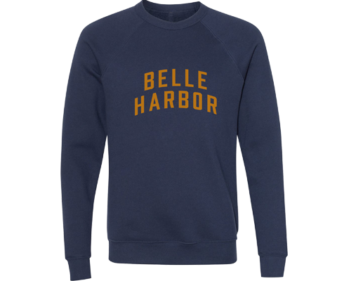 Belle Harbor Adult Crew Neck Sweatshirt in Navy