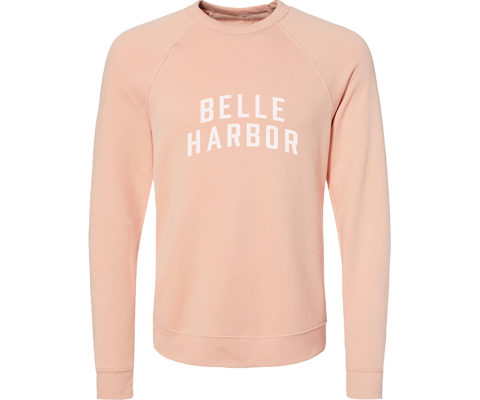 Belle Harbor Adult Crew Neck Sweatshirt in Peach