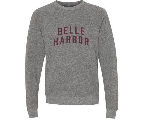 Belle Harbor Adult Crew Neck Sweatshirt in Medium Heather Gray