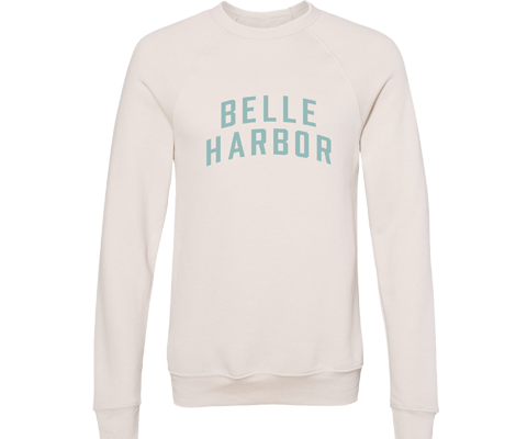 Belle Harbor Adult Crew Neck Sweatshirt in White