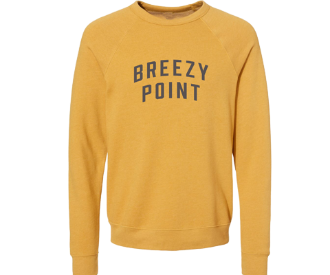 Breezy Point Adult Crew Neck Sweatshirt in Heather Mustard