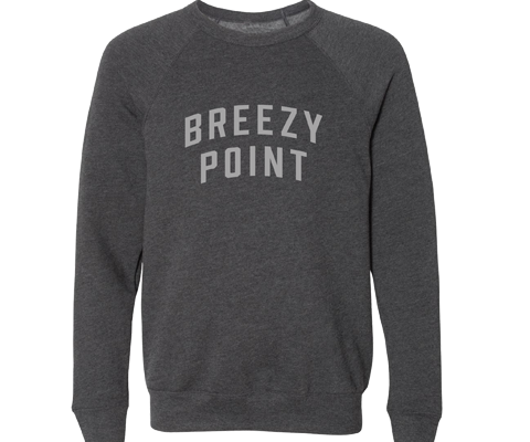 Breezy Point Adult Crew Neck Sweatshirt in Heather Dark Gray