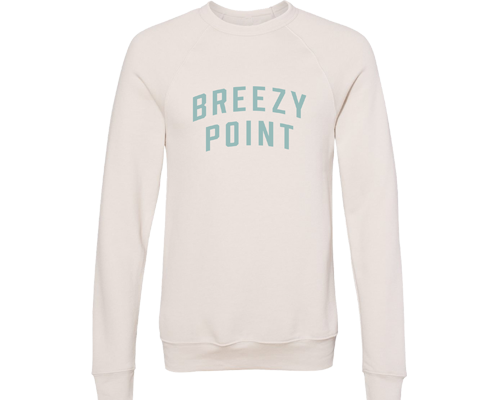Breezy Point Adult Crew Neck Sweatshirt in White