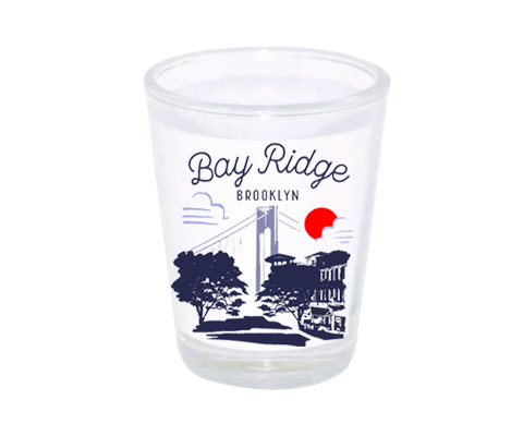 Bay Ridge Brooklyn Sketch Shot Glass