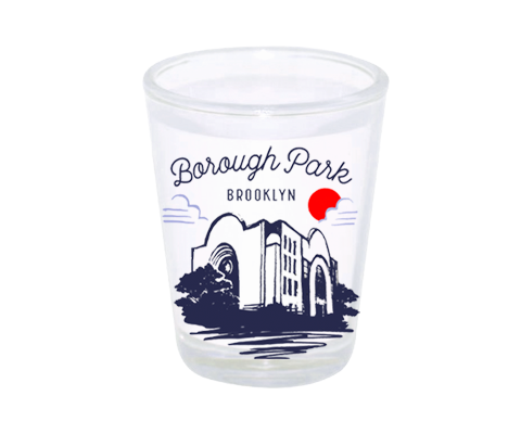 Borough Park Brooklyn Sketch Shot Glass