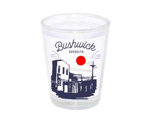 Bushwick Brooklyn Sketch Shot Glass