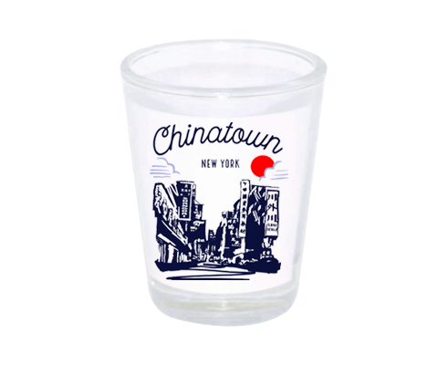 Chinatown Manhattan Sketch Shot Glass