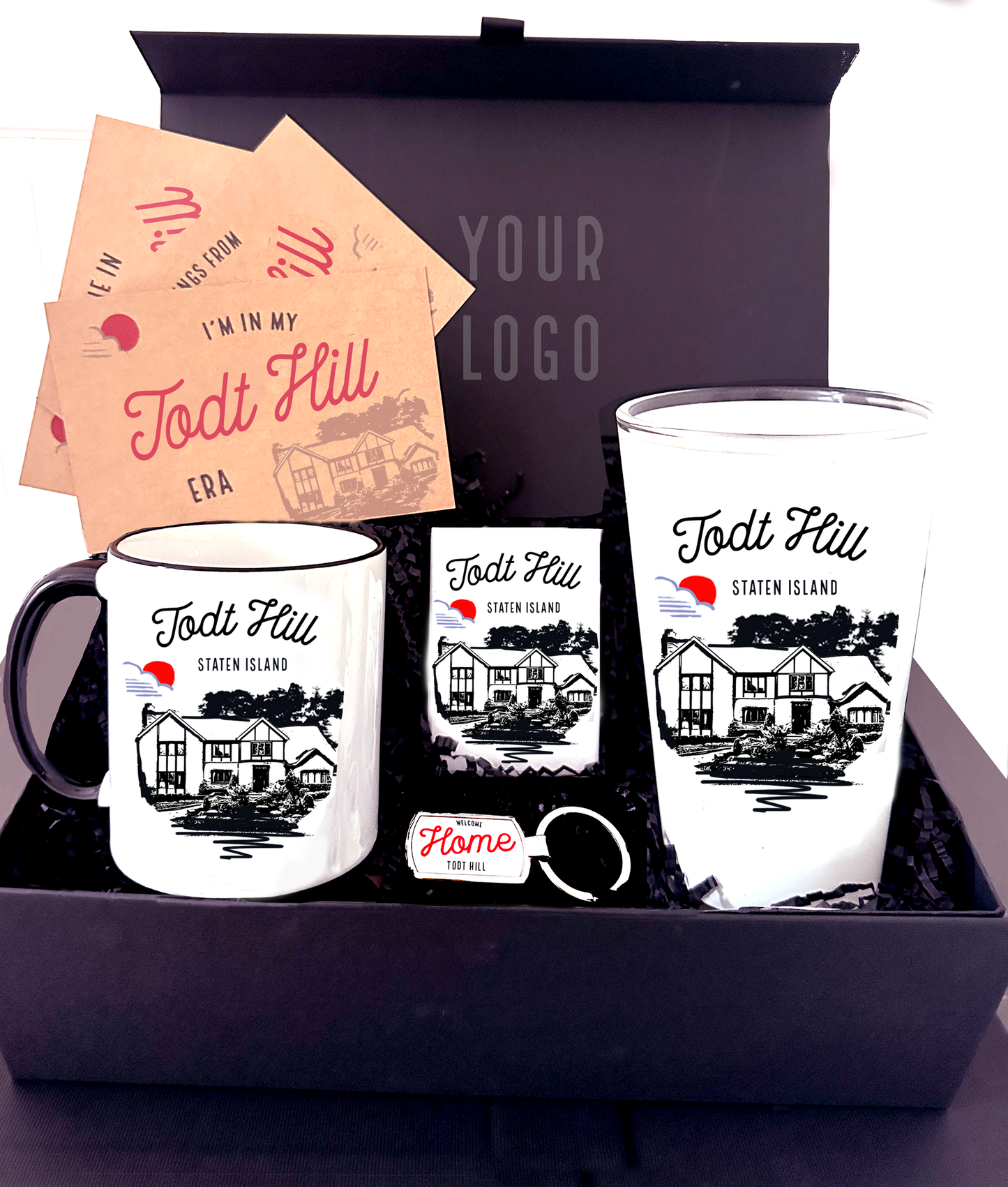 Custom Sketch of Home Staten Island Gift Box