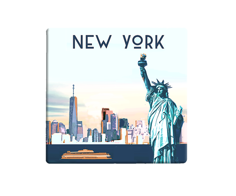 Staten Island Ferry Skyline New York Coaster