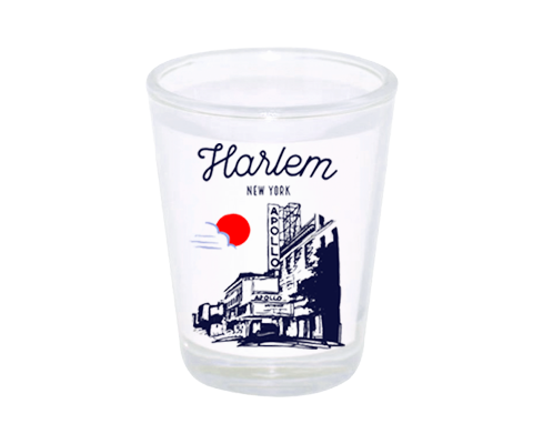 Harlem Manhattan Sketch Shot Glass