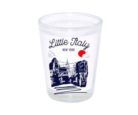 Little Italy Manhattan Sketch Shot Glass