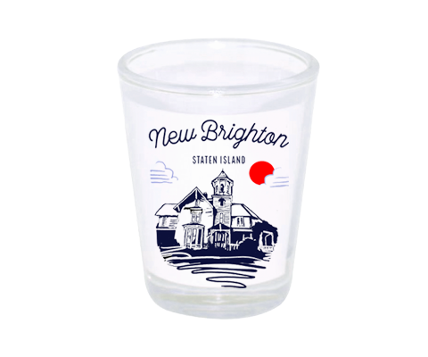 New Brighton Staten Island Sketch Shot Glass