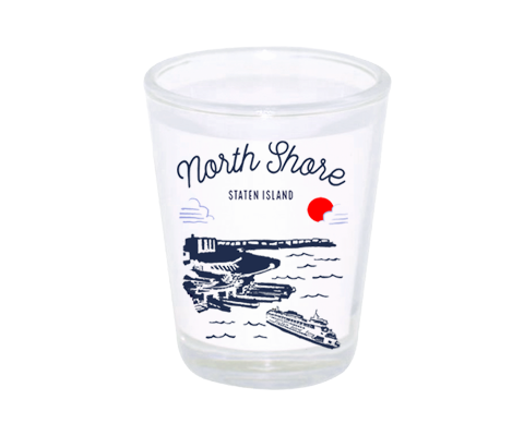 North Shore Staten Island Sketch Shot Glass
