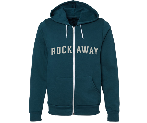 Rockaway Atlantic Blue Zip Up Adult Hoodie