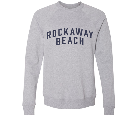 Rockaway Beach Adult Crew Neck Sweatshirt in Athletic Gray