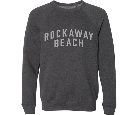 Rockaway Beach Adult Crew Neck Sweatshirt in Dark Gray