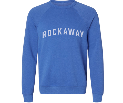 Rockaway Adult Crew Neck Sweatshirt in Heather True Blue