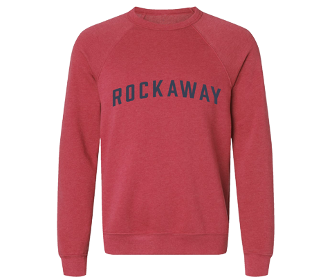 Rockaway Adult Crew Neck Sweatshirt in Heather Red