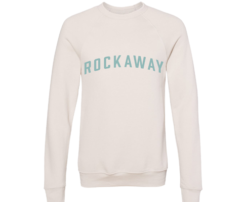 Rockaway Adult Crew Neck Sweatshirt in White