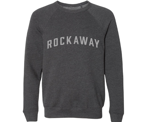 Rockaway Adult Crew Neck Sweatshirt in Dark Gray