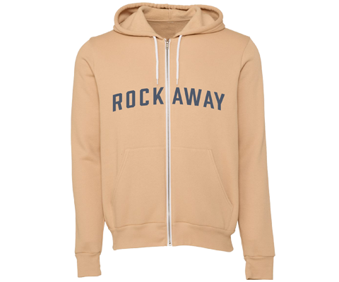 Rockaway Sand Zip Up Adult Hoodie