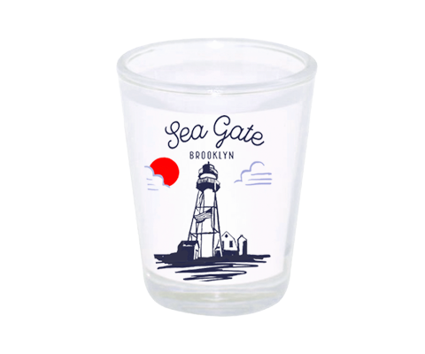 Sea Gate Brooklyn Sketch Shot Glass