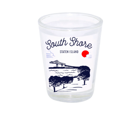 South Shore Staten Island Sketch Shot Glass