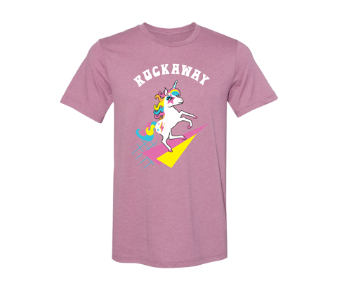 SALE $20- Rockaway Unicorn on Heather Purple Kids Tee