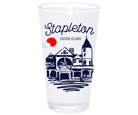 Stapleton Staten Island Sketch Pint Glass