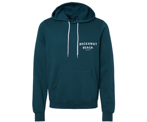 Rockaway Surfer Mermaid Adult Hooded Sweatshirt in Atlantic Blue/Green