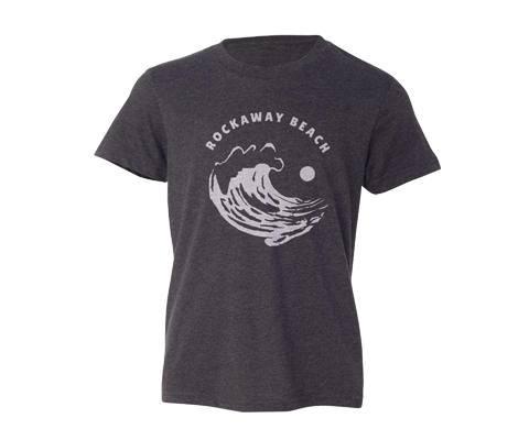 SALE $20- Rockaway Wave Dark Heather Gray Kids Tee