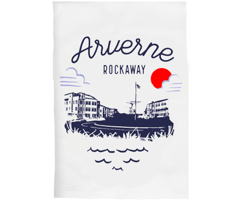 Arverne Sketch Tea Towel