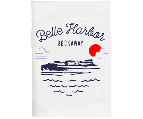Belle Harbor Sketch Tea Towel