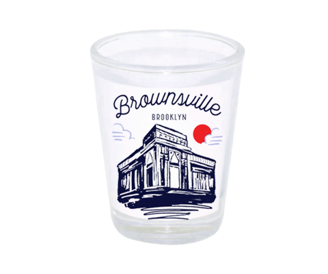 Brownsville Brooklyn Sketch Shot Glass