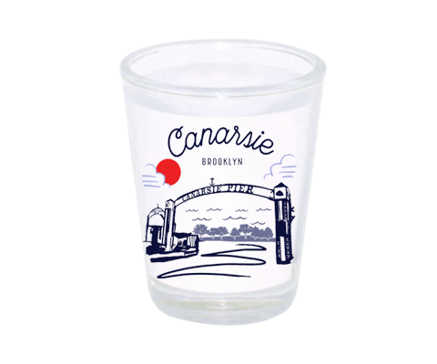 Canarsie Brooklyn Sketch Shot Glass
