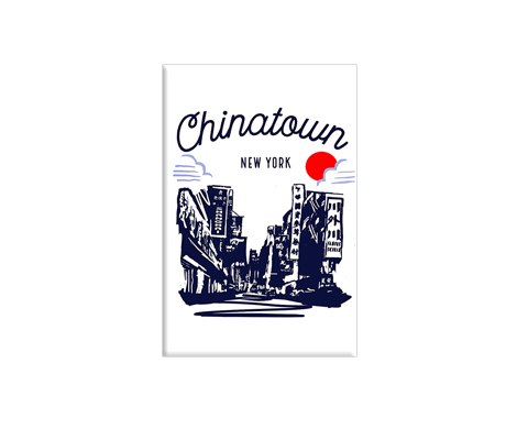 Chinatown New York Sketch Magnet