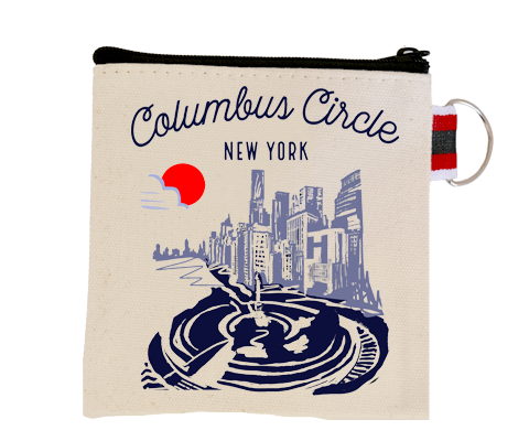 Columbus Circle Manhattan Sketch Coin Purse