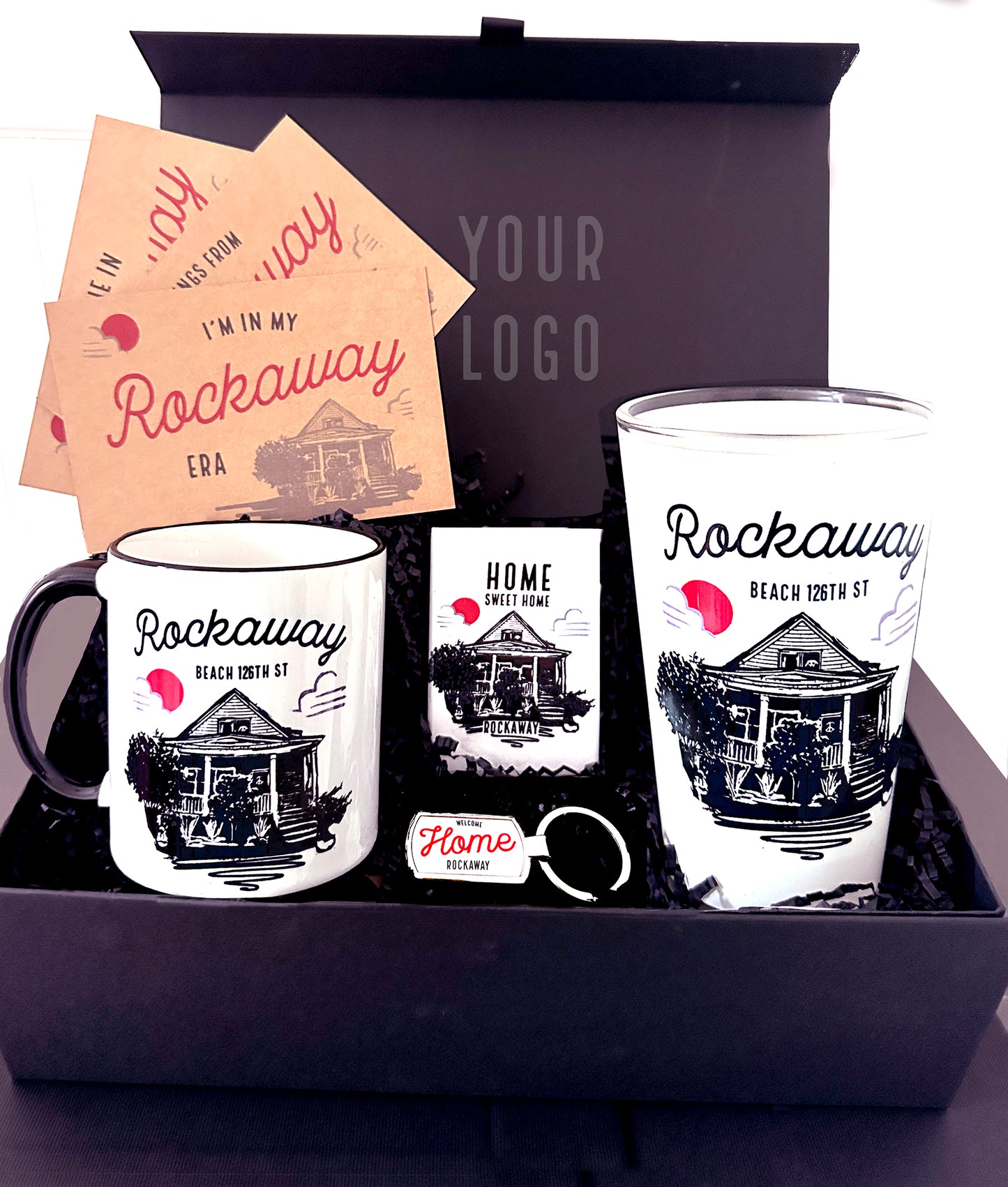 Custom Sketch of Home Rockaway Gift Box
