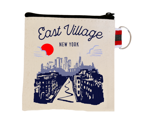 East Village Manhattan Sketch Coin Purse