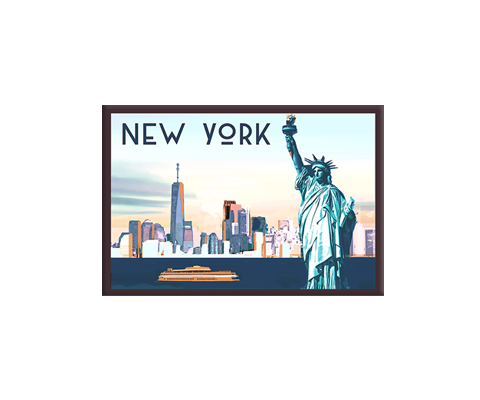 Staten Island Ferry Skyline New York Magnet